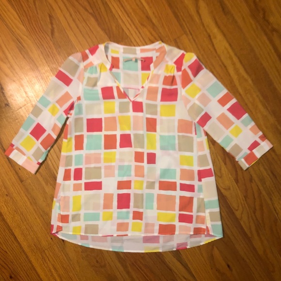 Like NEW Hutch Colorful Three Quarter Sleeve Blouse Top - Picture 6 of 7